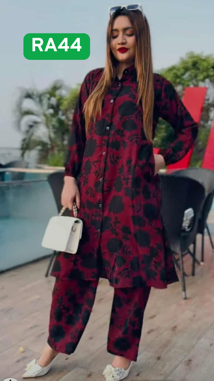 প্রিমিয়াম ফ্লোরাল প্রিন্টেড স্লাব কটন কুর্তি সেট